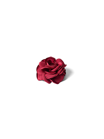Burgundy flower brooch, 2