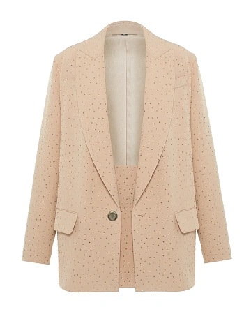 Bige Rhinestones Jacket & Mini Skirt Suit, 1