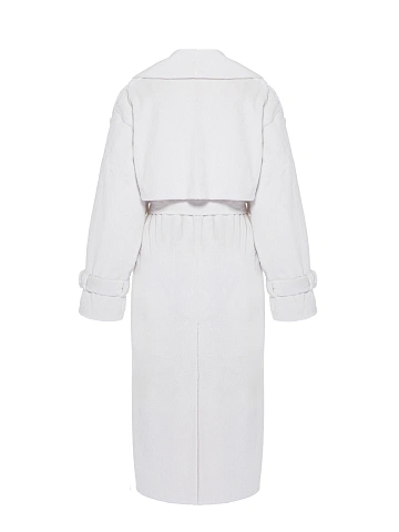 White Mink Fur Trench Coat, 2