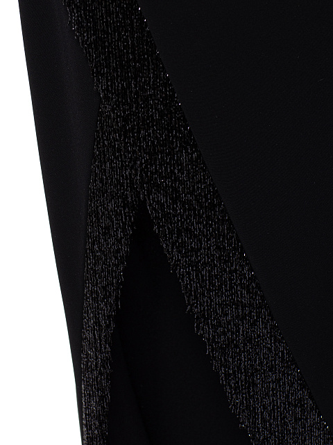 Black Beaded Fringe Silk Maxi Dress, 4 Black Beaded Fringe Silk Maxi Dress, 4