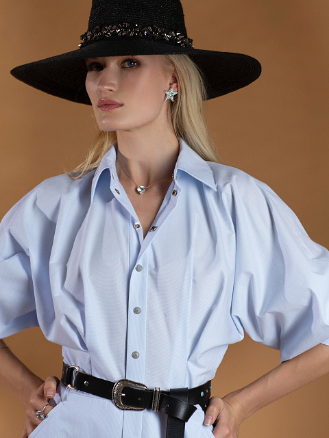 Tourmaline Paraiba, Round Diamond & White Gold "Star" Earrings, 5