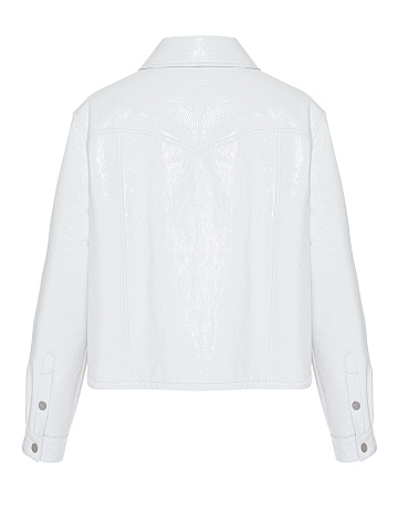 White Patent Shearling Jacket, 2