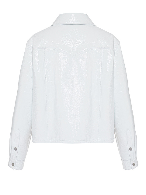 White Patent Shearling Jacket, 2 White Patent Shearling Jacket, 2