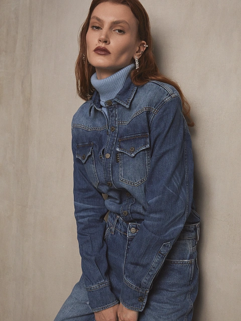 Blue Washed Denim Shirt, 2