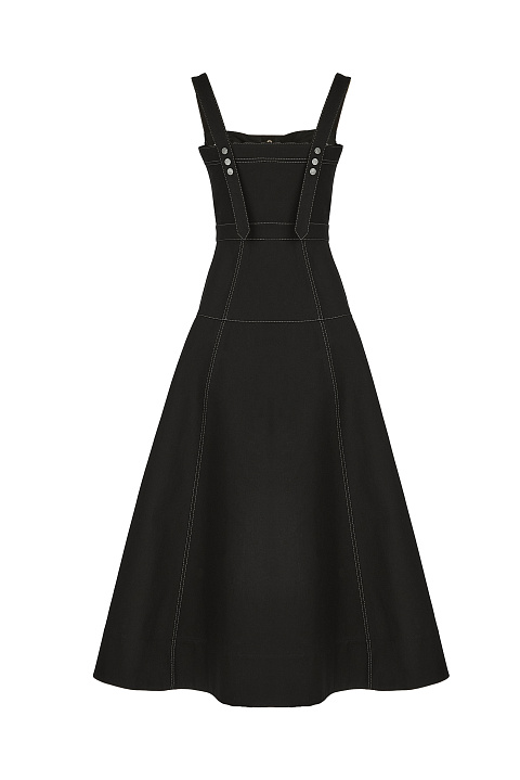 Black Denim Midi Dress, 2 Black Denim Midi Dress, 2