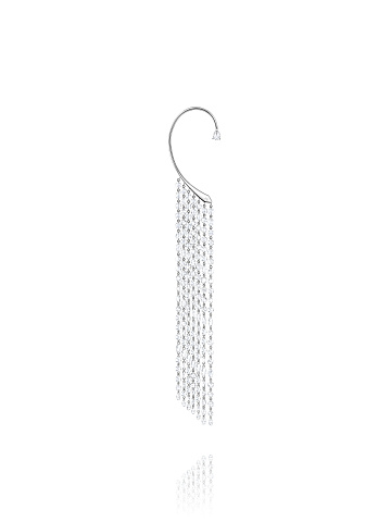 White gold ear cuff with rose-cut diamonds, 1