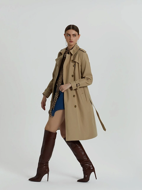 Beige Cotton Trench Coat, 5 Beige Cotton Trench Coat, 5