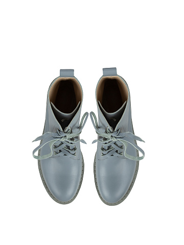 Pale Blue Leather Boots, 2