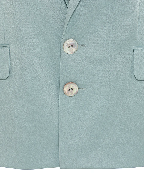 Light Turquoise Single Breasted Silk Vest, 3 Light Turquoise Single Breasted Silk Vest, 3