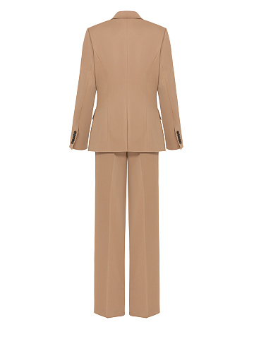 Beige Wool Pant Suit, 2