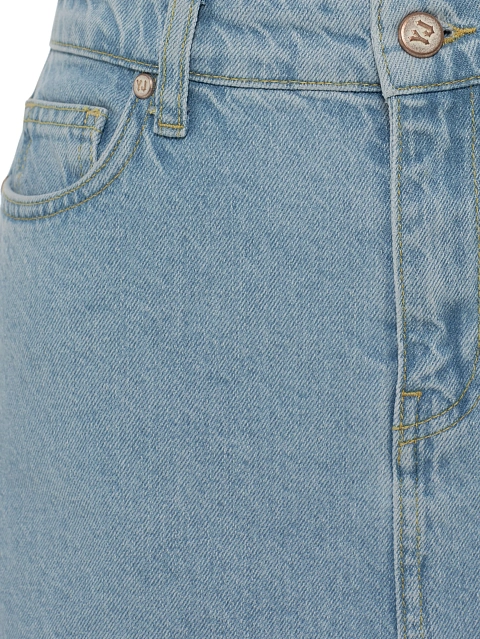 Light Blue Lace Trim Denim Mini Skirt, 3 Light Blue Lace Trim Denim Mini Skirt, 3