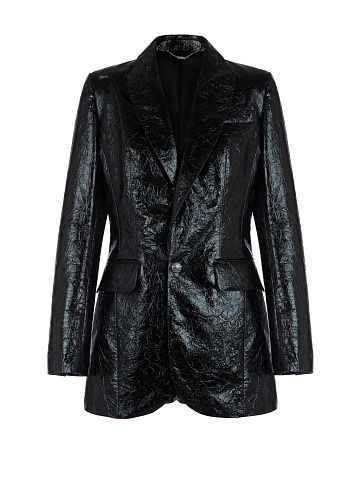 Black Leather Blazer & Shorts, 1