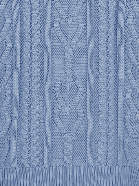 Light blue unisex cotton cable-knit sweater, 3 Light blue unisex cotton cable-knit sweater, 3