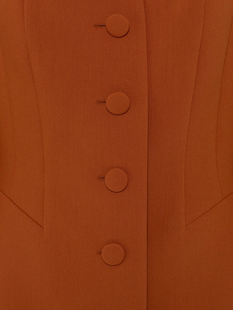 Terracotta Two-piece Suit With Flared trousers, 6