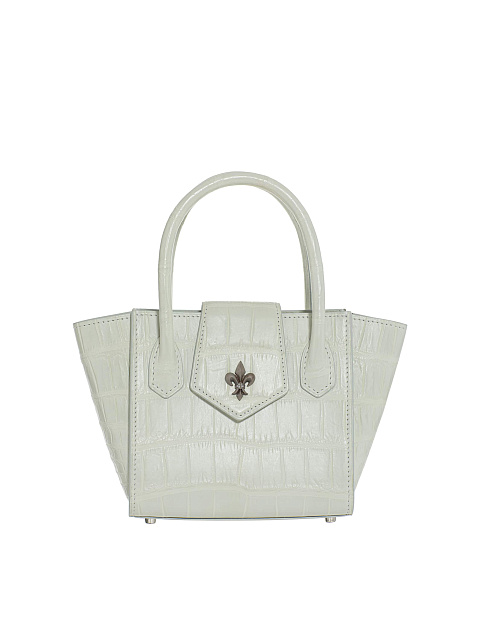 White crocodile leather bag, 1 White crocodile leather bag, 1