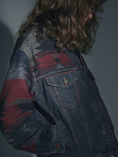 Grey Wool & Suede Trim Denim Jacket, 14 Grey Wool & Suede Trim Denim Jacket, 14