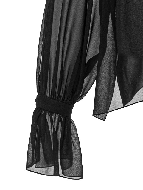 Black chiffon blouse, 6