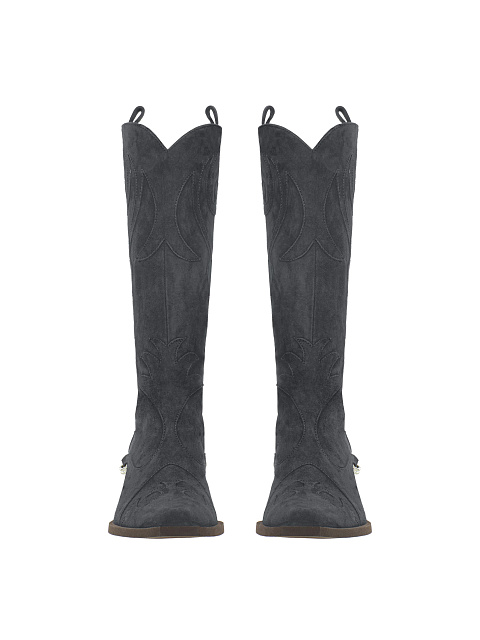 Gray Cossacks Made Of Suede With Chain, 2