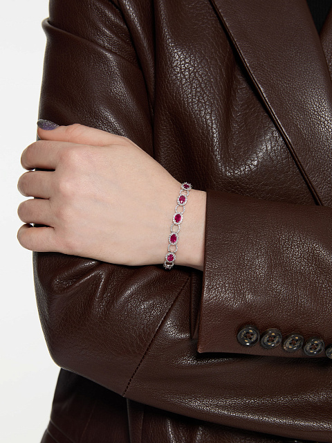White gold bracelet with rubies and diamonds, 2