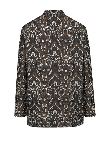 Brown Patterned Brocade Jacket, 2