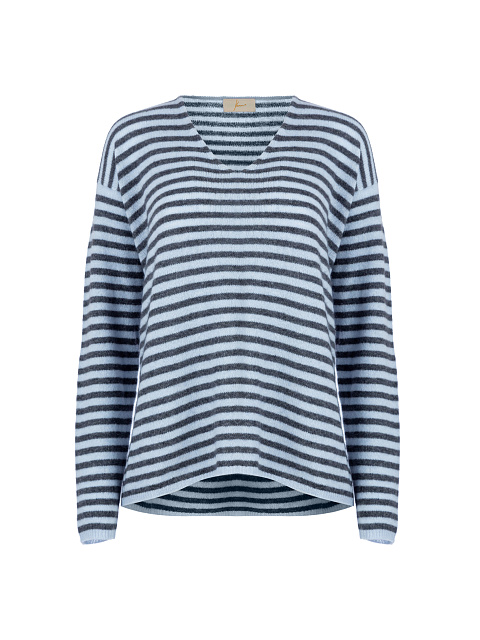 Dark grey striped cashmere pullover , 1 Dark grey striped cashmere pullover , 1