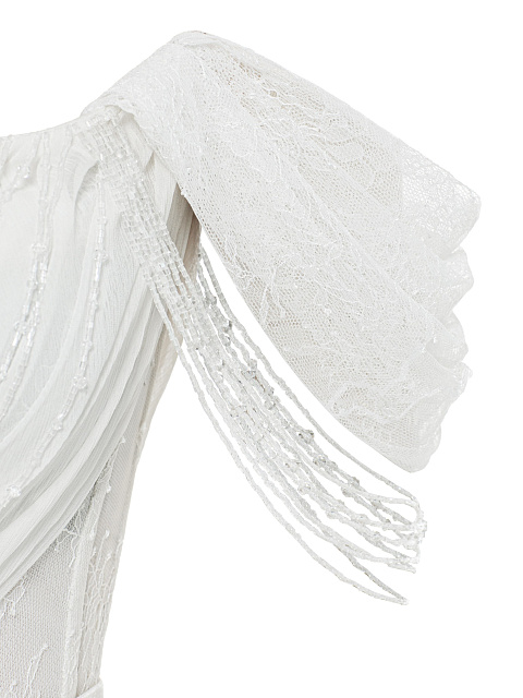 White Lace Dress with Crystals, 3