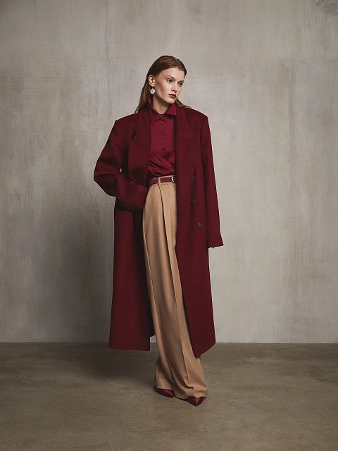 Burgundy oversized blouse, 4 Burgundy oversized blouse, 4