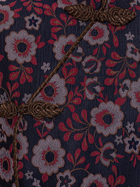 Jacquard Midi Dress With Mink Fur Cuffs, 3