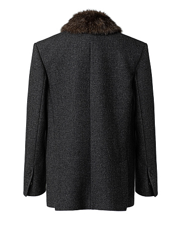 Short coat with fur collar, 2