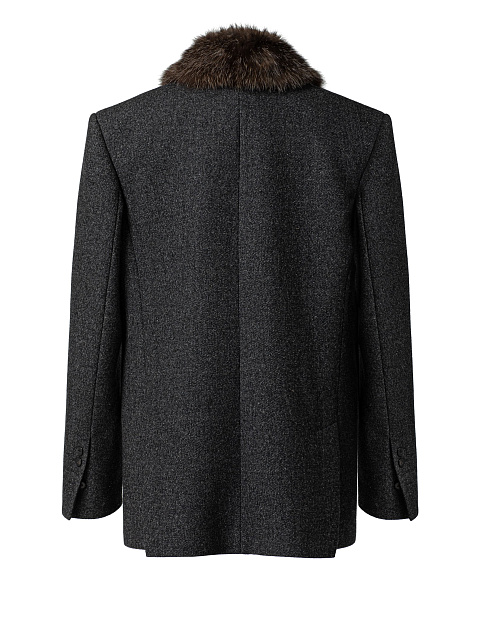 Short coat with fur collar, 2