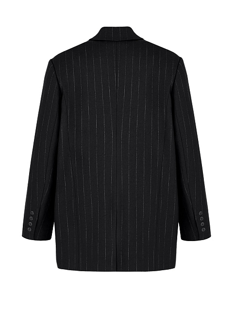 Black Oversized Striped Jacket, 4 Black Oversized Striped Jacket, 4