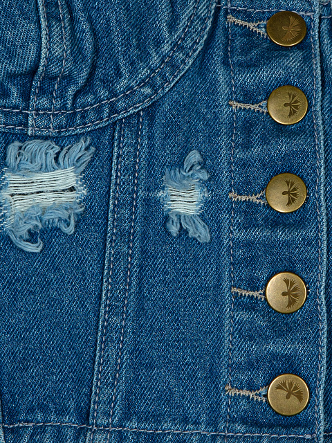 Distressed Blue Denim Top, 3