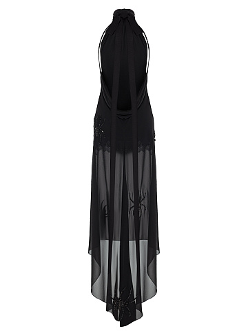 Black embroidered maxi dress, 2