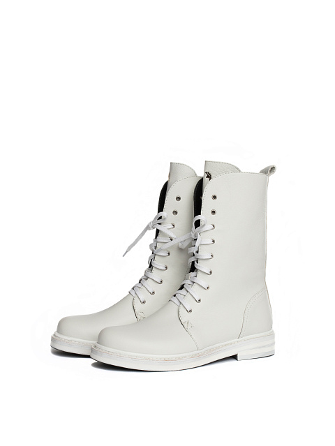 White Leather Army Boots, 1