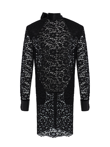 Black lace midi dress, 1