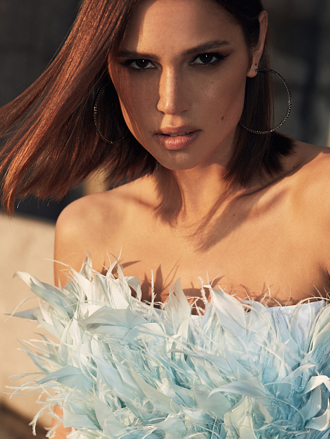 Black Gold & Diamonds Large Hoop Earrings, 3