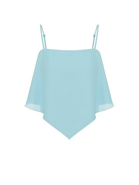 Light Blue Asymmetric Chiffon Top, 1 Light Blue Asymmetric Chiffon Top, 1