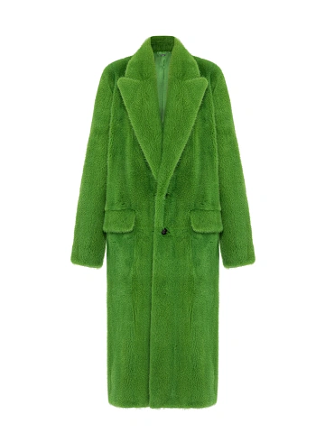 Bright Green Mink Fur Coat, 1