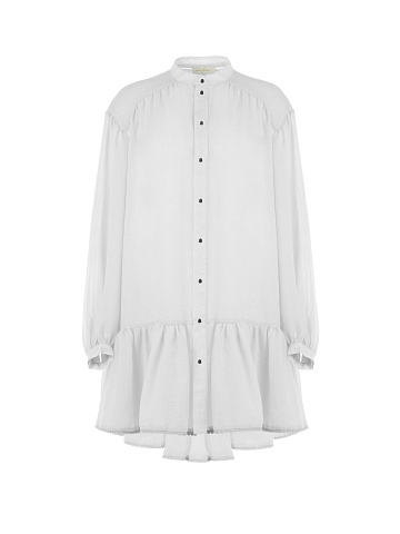 White Cotton Shirt Dress , 1