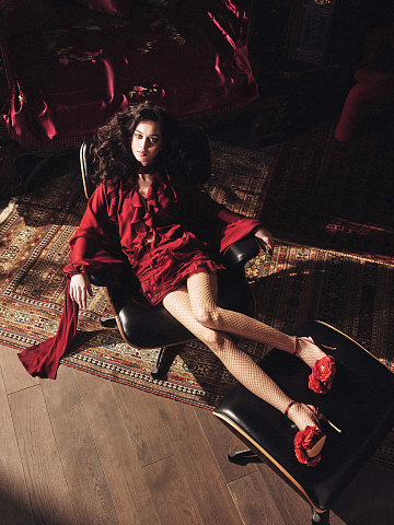 Chiffon mini dress, 1