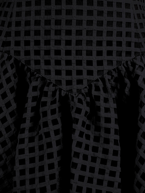 Black Checked Chiffon Top & Midi Skirt, 4 Black Checked Chiffon Top & Midi Skirt, 4