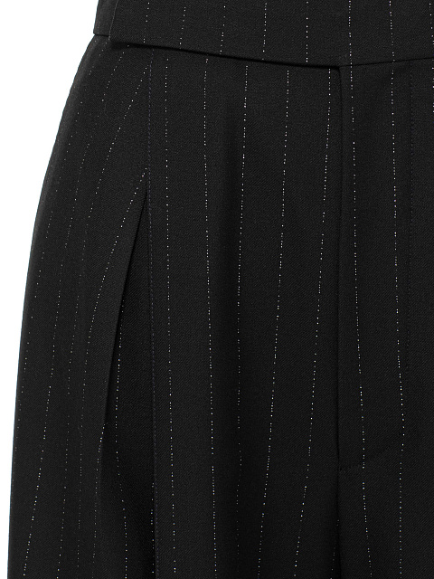 Black striped suiting trousers, 4