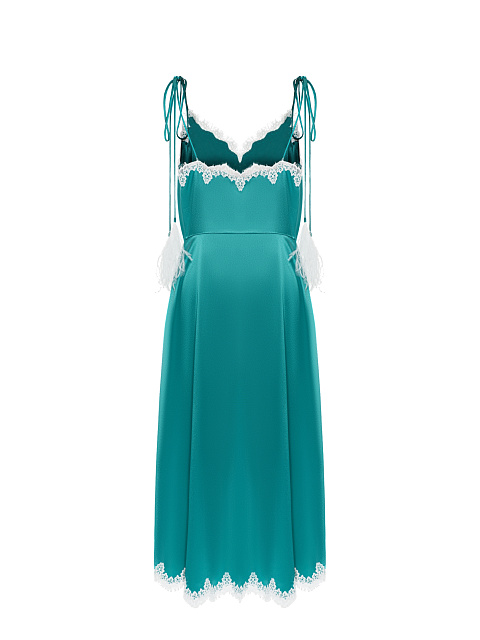 Midi dress with lace, 2