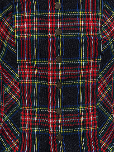 Blue & Red Checked Vest & Skirt, 4 Blue & Red Checked Vest & Skirt, 4