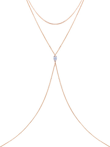 Rose Gold, Pear-cut Topaz & Sapphire Body Chain, 1