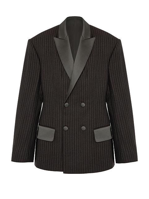 Grey striped blazer, 1