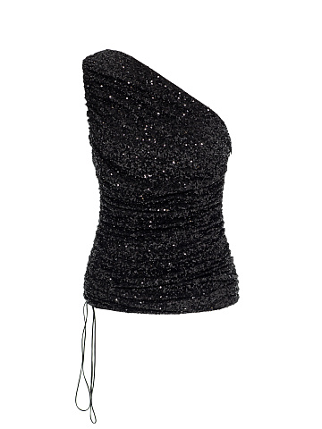 Black sequined top, 1