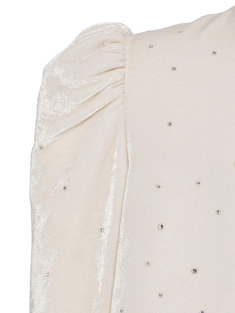 White velvet mini dress for girls, 3 White velvet mini dress for girls, 3