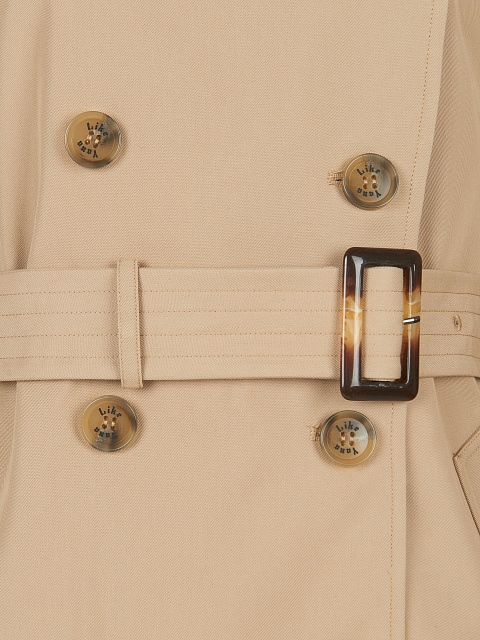 Beige Cotton Trench Coat, 4 Beige Cotton Trench Coat, 4