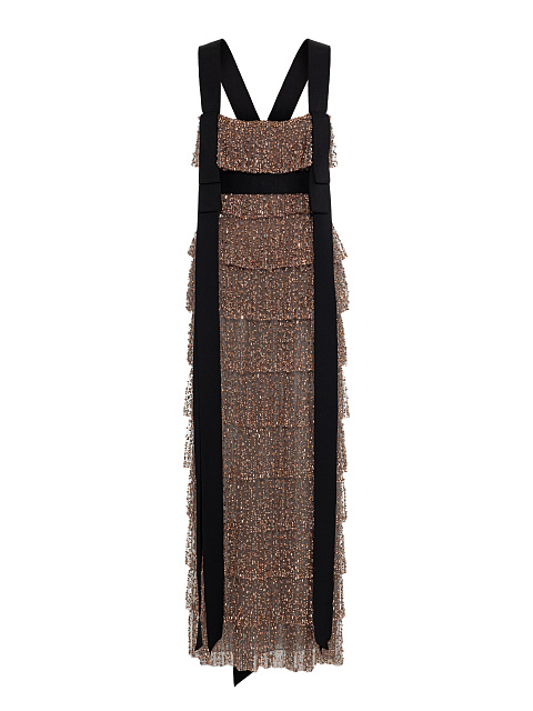 Maxi dress with crystals, 1